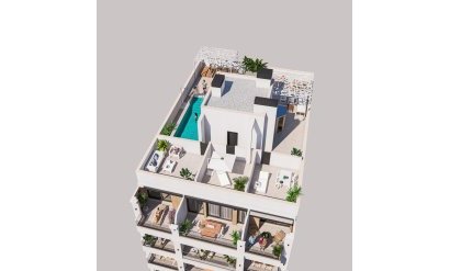 Attique - Nouvelle construction - Torrevieja -
                Playa del Cura