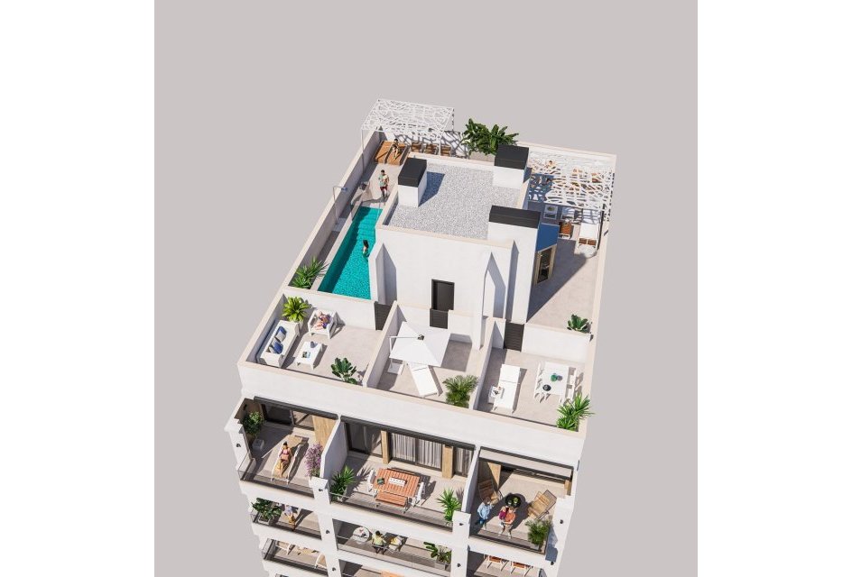 Neue Gebäude - Penthouse -
Torrevieja - Playa del Cura