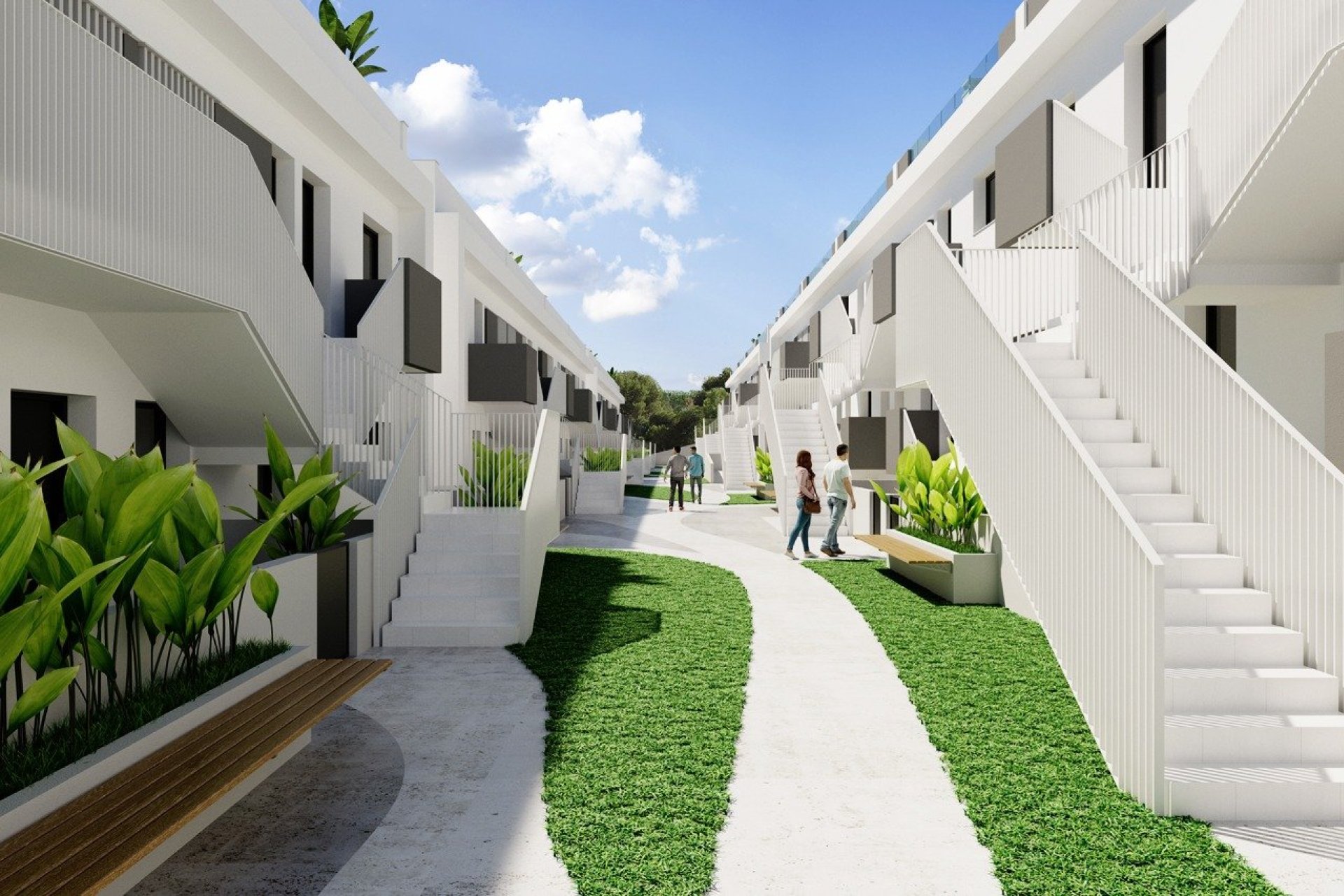 Obra nueva - Adosado -
Torrevieja - Lago jardin