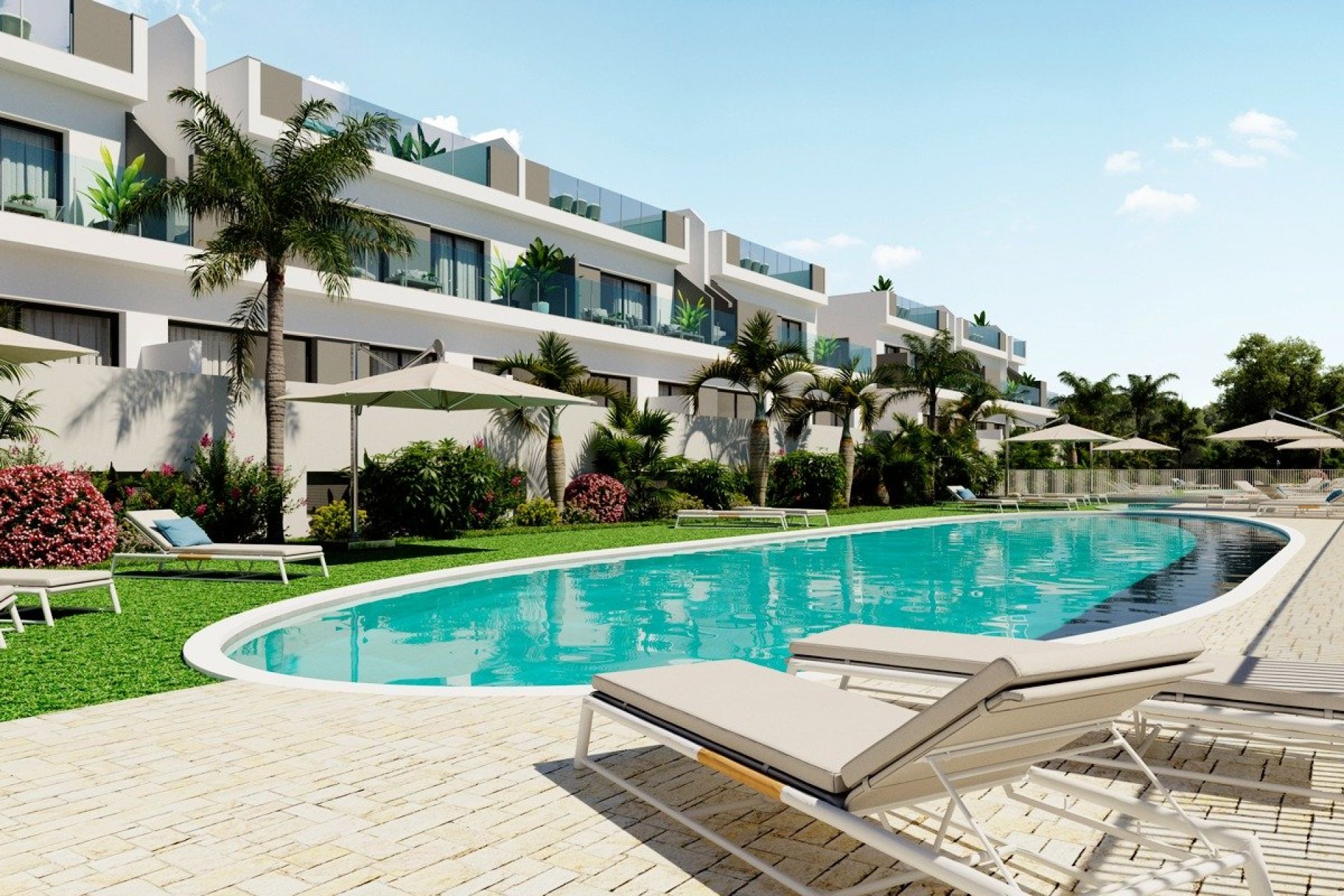 Obra nueva - Adosado -
Torrevieja - Lago jardin